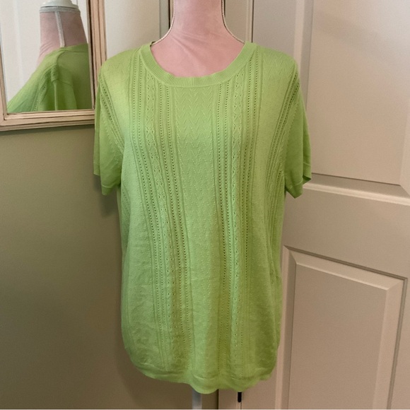 GEORGE CLASSIC, GREEN KNITTED SWEATER, SIZE XL - Picture 8 of 9